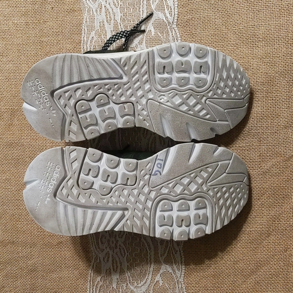 Adidas Nite Jogger "Core Black" Women's Sneakers Sz 5.5, Black/White - Picture 5 of 6